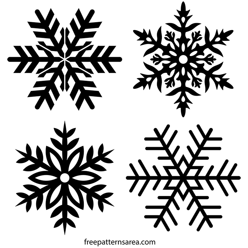 Free Snowflake Stencil SVG Vector - FreePatternsArea